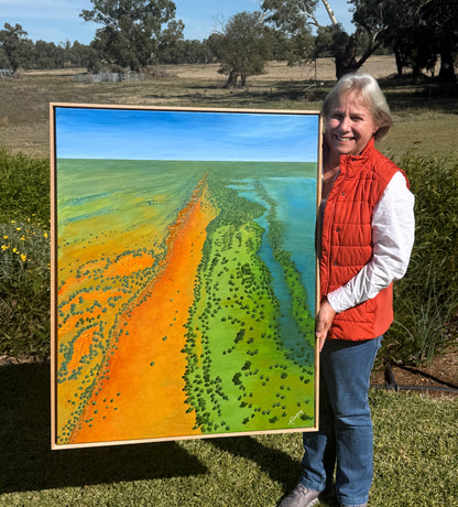 Flood waters on the edge of the Simpson