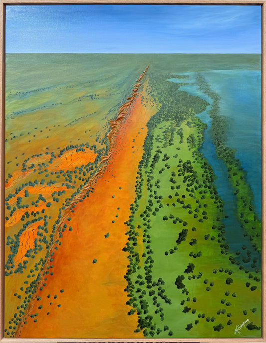 Flood waters on the edge of the Simpson