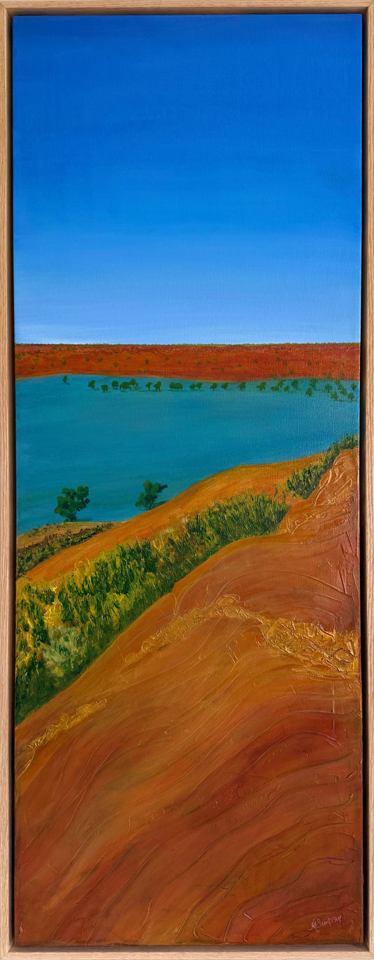 Flooded Simpson Desert Vertical